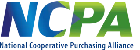 Logo of the new National Cooperative Purchasing Alliance (NCPA), featuring blue and green text with a leaf design in the letter 'A'.